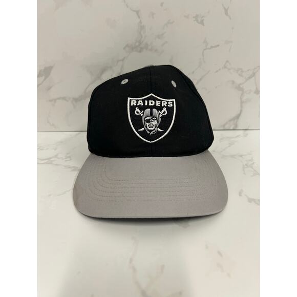 NFL Other - Vintage 90’s NFL Raiders Adjustable Cap Black & Gray